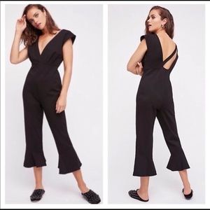 Free People Kiss Kiss Jumpsuit Black Small